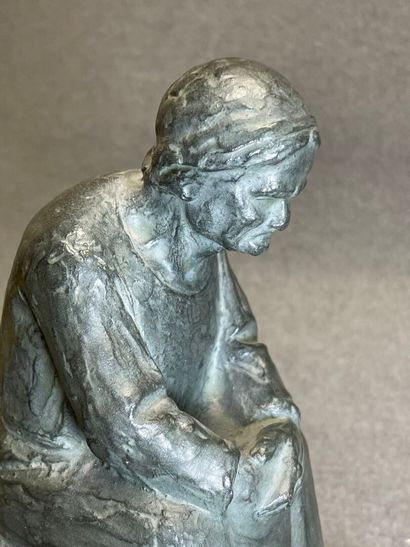 Raymond RAFFOUR (1901-1988). 
Femme pensive....