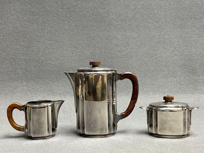 GALLIA Service à café en métal argenté: cafetière...