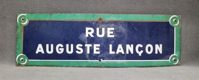 Plaque émaillée fin XIX° début XX°: 
Rue...