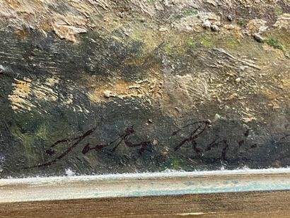 Jules ROZIER (1821-1882) 
Paysage au bord...
