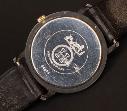 HERMÈS Paris. 
Clipper watch in blackened...