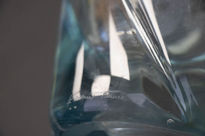 DAUM France
Large thick blue crystal vase...