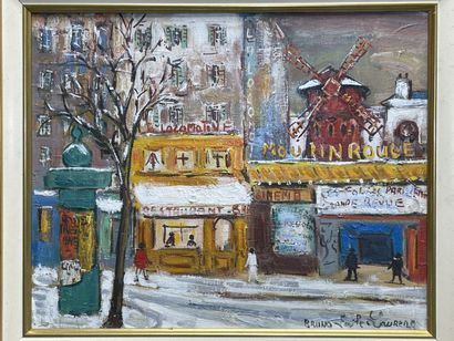 Bruno Émile LAURENT (1928)
Le Moulin Rouge.
huile...