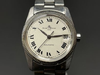 Baume & Mercier. Baumatic
Steel watch, round...