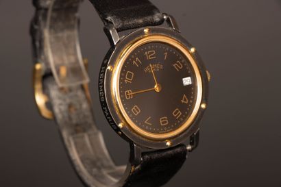 HERMÈS Paris. 
Clipper watch in blackened...