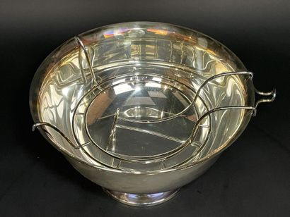 Saint Hilaire silver-plated bottle cooler....