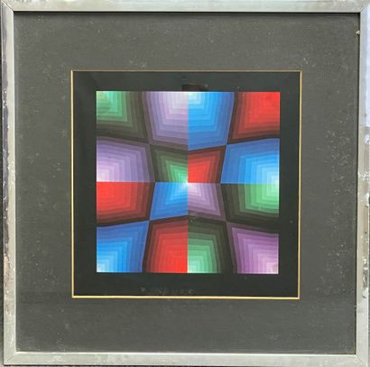 Victor VASARELY (1906-1997) : 
Five unsigned...