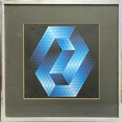 Victor VASARELY (1906-1997) : 
Five unsigned...
