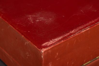 HERMÈS Paris. 
Bordeaux leather and gilt...