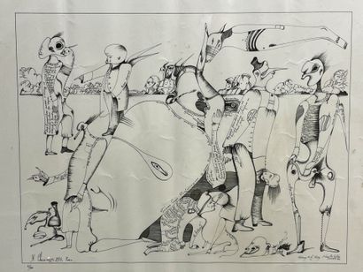 Mikhail CHEMIAKIN (1943) 
Surrealist composition...