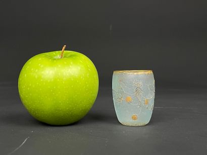 DAUM en verre dégagé à l'acide à décor de...