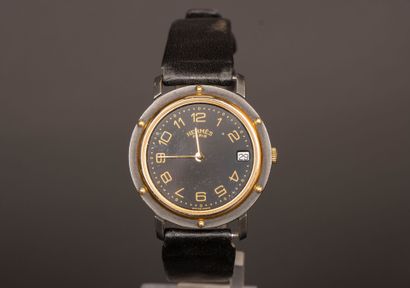 HERMÈS Paris. 
Clipper watch in blackened...