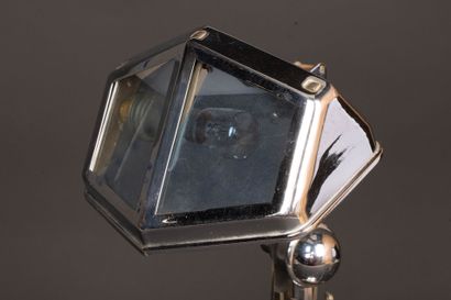 PIROUETT 
Lamp in chromed metal and glass
H....