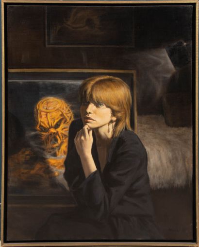 ROCA ( XX°)
Portrait of a woman in the studio.
Oil...