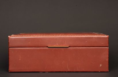 HERMÈS Paris. 
Bordeaux leather and gilt...