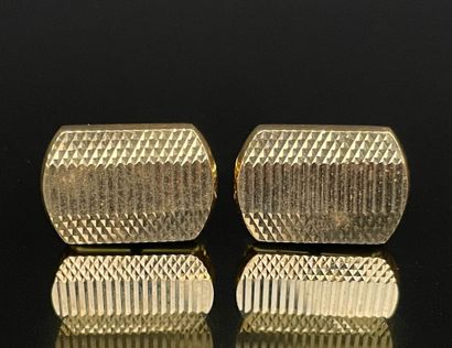 Pair of gold cufflinks.
750°/00 gold.
18...