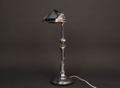 PIROUETT 
Lamp in chromed metal and glass
H....