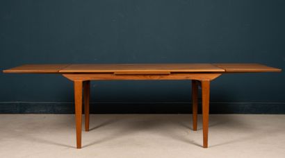 Teak dining table, Italian extensions. 
1960's
72...