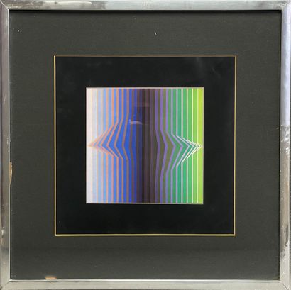 Victor VASARELY (1906-1997) : 
Five unsigned...