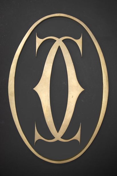 CARTIER. 
Bronze wall sign in two parts:...