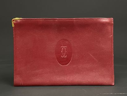 CARTIER Bordeaux leather clutch bag 
13 x...