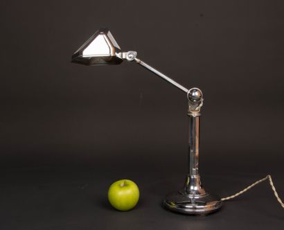 PIROUETT 
Lamp in chromed metal and glass
H....