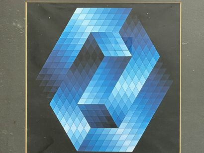 Victor VASARELY (1906-1997) : 
Five unsigned...
