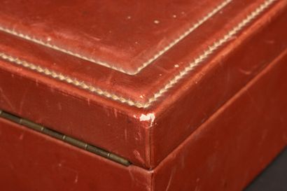 HERMÈS Paris. 
Bordeaux leather and gilt...