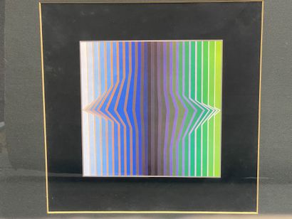 Victor VASARELY (1906-1997) : 
Five unsigned...