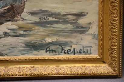 Henri ANDREPETIT (1912-2000) 
Piriac à marée...