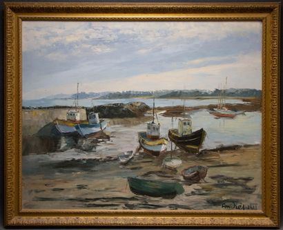 Henri ANDREPETIT (1912-2000) 
Piriac à marée...