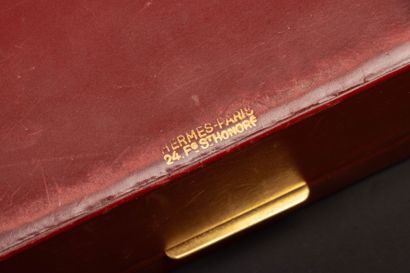HERMÈS Paris. 
Bordeaux leather and gilt...
