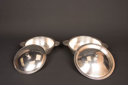 Christofle. 
Two silver-plated covered vegetable...