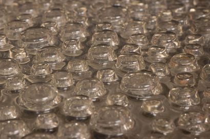 Set of four ceiling lights in molded glass.
H:...