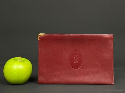 CARTIER Bordeaux leather clutch bag 
13 x...