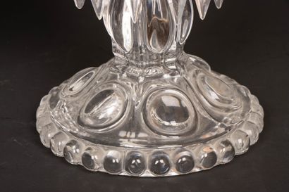 BACCARAT 
Pair of crystal candlesticks with...