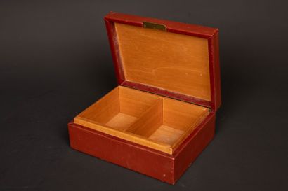 HERMÈS Paris. 
Bordeaux leather and gilt...