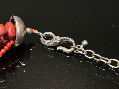 CESARE Paris: Fancy imitation coral necklace...