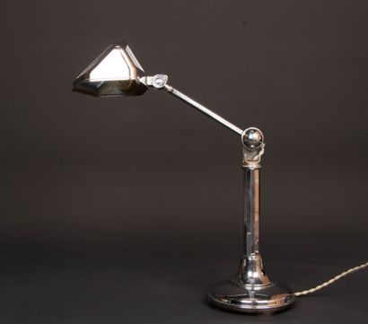 PIROUETT 
Lamp in chromed metal and glass
H....