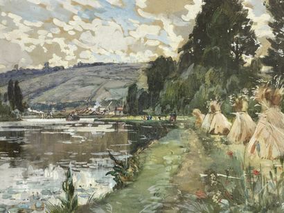 Alexandre NOZAL (1852-1929) 
Les meules de...
