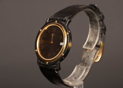 HERMÈS Paris. 
Clipper watch in blackened...