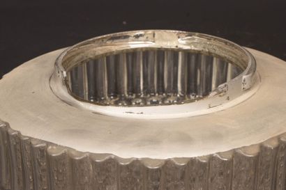 Set of four ceiling lights in molded glass.
H:...