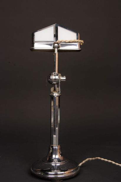 PIROUETT 
Lamp in chromed metal and glass
H....