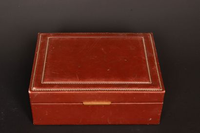 HERMÈS Paris. 
Bordeaux leather and gilt...