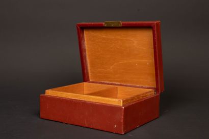 HERMÈS Paris. 
Bordeaux leather and gilt...