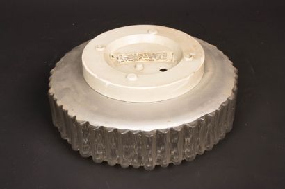 Set of four ceiling lights in molded glass.
H:...