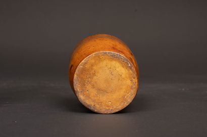 Gourde, verre et vase en grès de Puisaye...