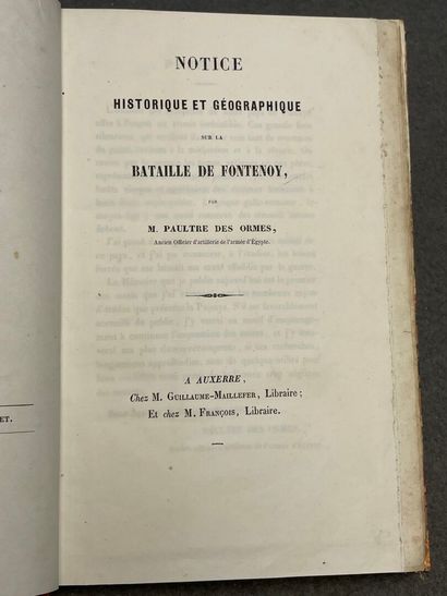 [FONTENOY]. - Recueil de 5 textes relatifs...