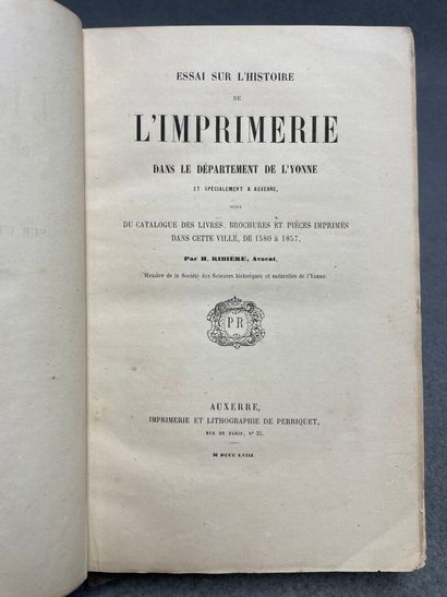 RIBIÈRE, Charles-Hippolyte. - Essai sur l'histoire...