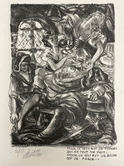 Jacques LECHANTRE (XXe) : 
huit lithographies...